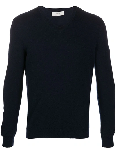Pringle Of Scotland Cashmere Long-sleeve Jumper In Blue