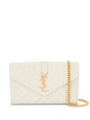 Saint Laurent Small Envelope Crossbody Bag In Neutrals