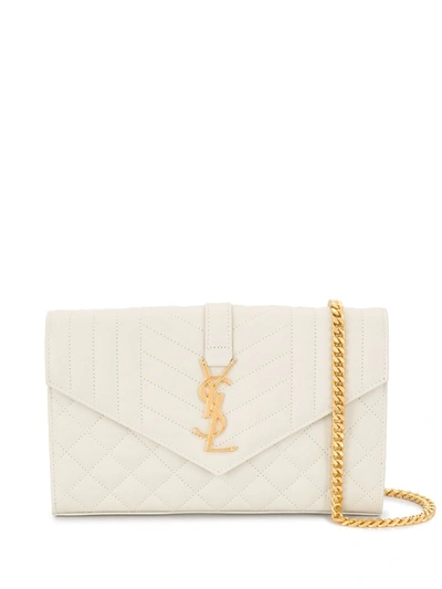 Saint Laurent Small Envelope Crossbody Bag In Neutrals