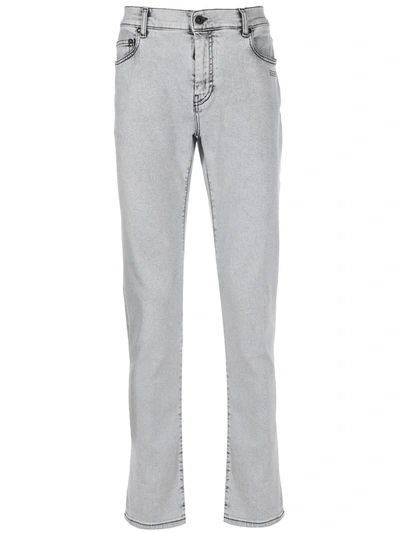 Off-white Printed Skinny Jeans In Grey
