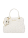 Miu Miu Miu Crystal Cloqué Tote Bag In White