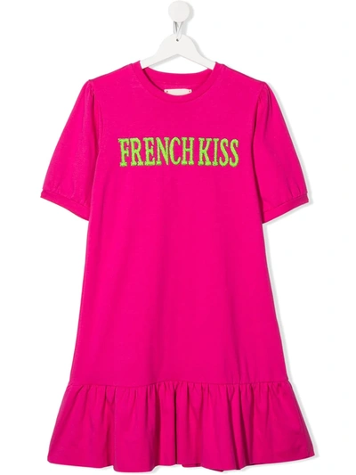 Alberta Ferretti Teen French Kiss Dress In Pink