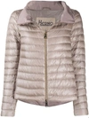 Herno High-neck Quilted Down Jacket In Neutrals