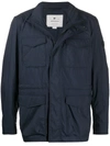 Woolrich Flap Pocket Field Jacket In Blue
