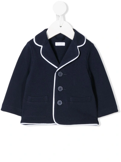 Il Gufo Babies' Contrast Piped Blazer In Blue