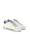 White Leather/ Yellow Star