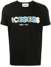 Iceberg Logo Print T-shirt In Black