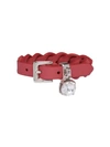 Miu Miu Crystal-embellished Bracelet In Red
