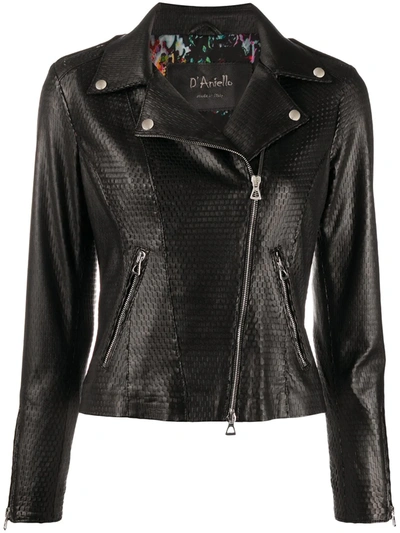 D'aniello Giselle Biker Jacket In Black