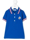 Moncler Babies' Logo-patch Polo Shirt In Blue