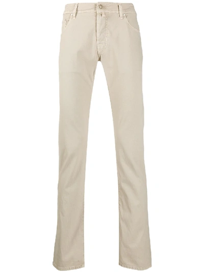 Jacob Cohen Straight-leg Chinos In Neutrals