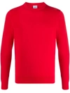 Aspesi Lightweight Knit Jumper In Red