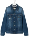 Diesel Teen Jwano Joggjeans Denim Jacket In Blue