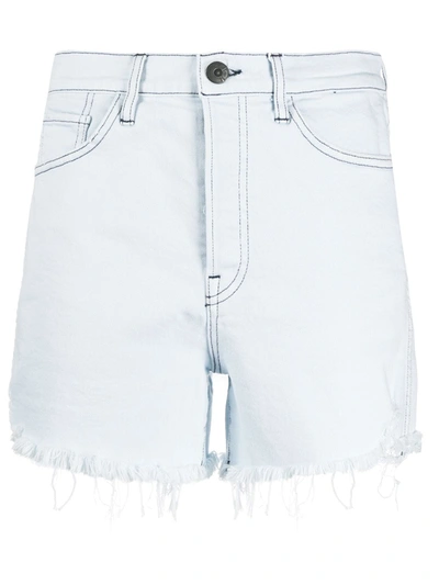 3x1 Frayed-hem Denim Shorts In Blue