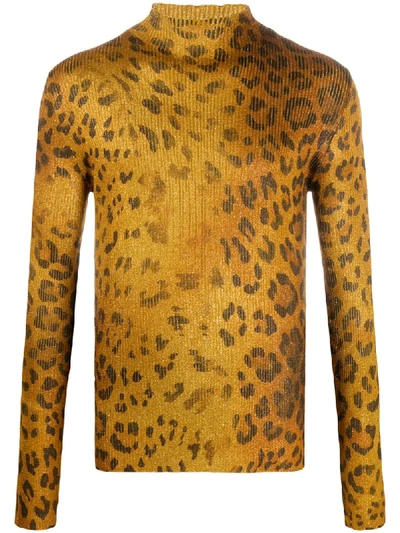 Versace Gold-tone Leopard Print Jumper