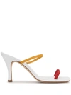 Christopher Esber 'fu Yao' Colourblock Sandals In White