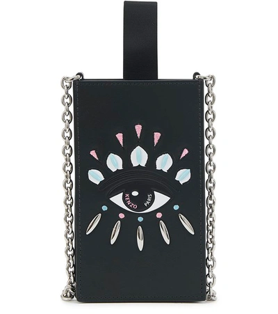 Kenzo Mobile Phone Case With Logo In Black