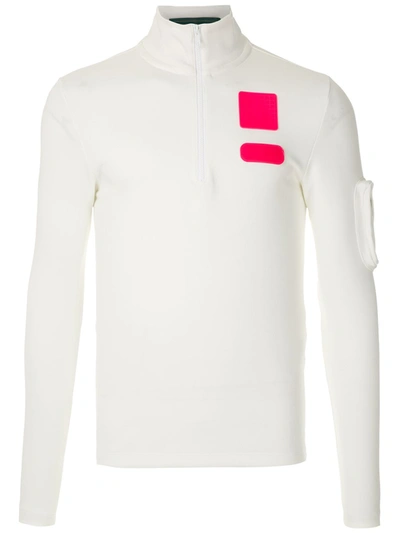 Piet Techno Track Top W/ Sleeve Pocket In White