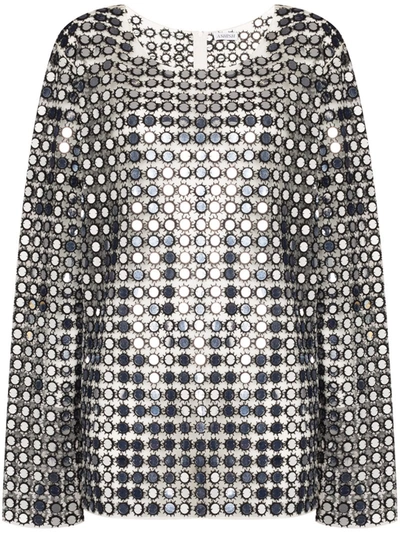 Ashish Oversized Sequinned Top In Grey