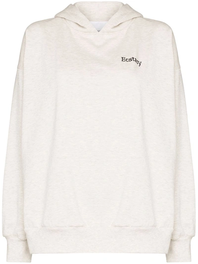 Ashish Embroidered Cotton-blend Hoodie In Grey