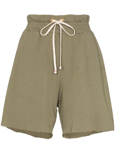 Les Tien Yacht Cotton Track Shorts In Green