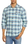 Patagonia Regular Fit Organic Cotton Flannel Shirt In Grange/ Bayou Blue