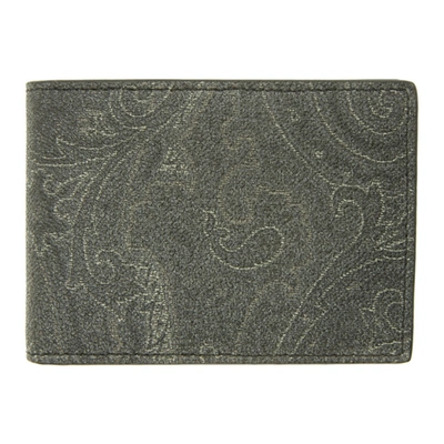 Etro Black Paisley Wallet In 1 Black