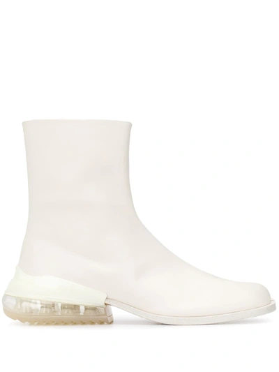 Maison Margiela Tabi Airbag Heel Ankle Boots In White | ModeSens