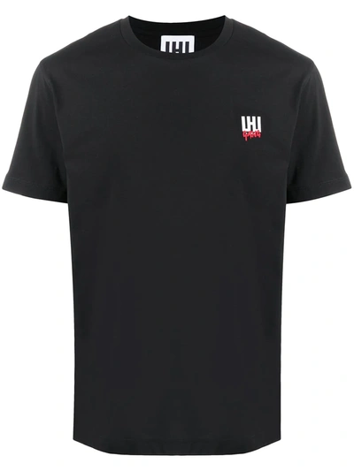 Les Hommes Urban Logo Detail T-shirt In Black