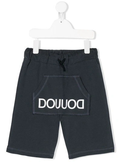 Douuod Kids' Logo-print Shorts In Blue