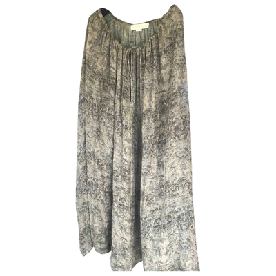 Pre-owned Stella Mccartney Silk Mid-length Dress In Khaki
