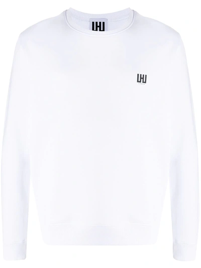 Les Hommes Urban Patch-embellished Printed Sweatshirt In White