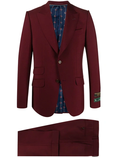 Gucci Slim-fit Two-piece Suit In Red