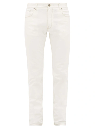 Fendi All-over Micro Ff Embroidery Jeans In White