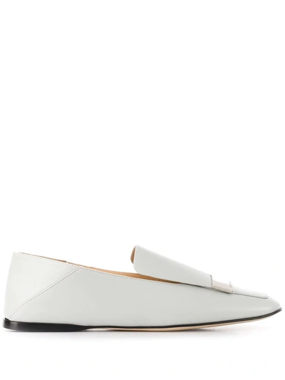 Sergio Rossi Flat Sr1 Slippers In Light Blue