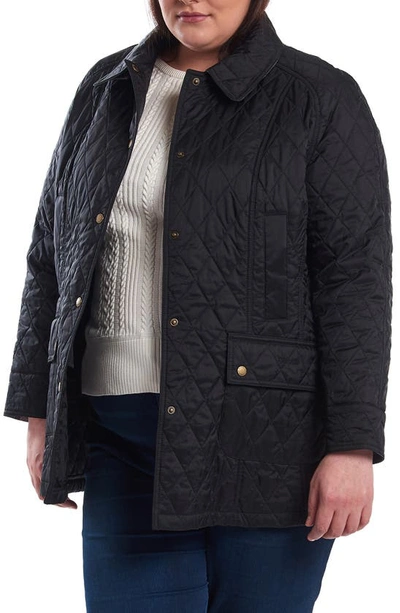 Barbour Beadnell Summer Quilted Jacket In Black