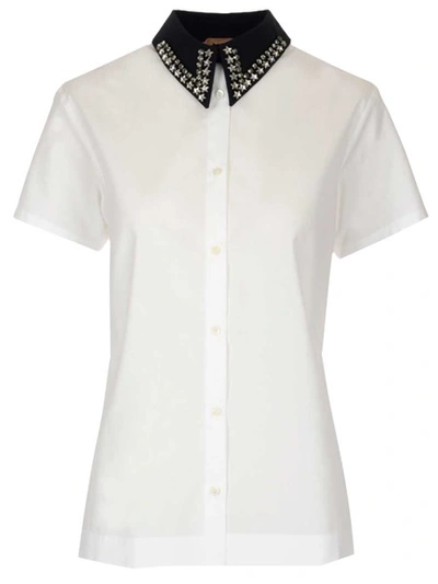 N°21 N° 21 Shirt N &amp;deg; 21 Short-sleeved Shirt With Star Collar In White