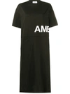 Ambush Long Dress In Black Cotton In Black,white