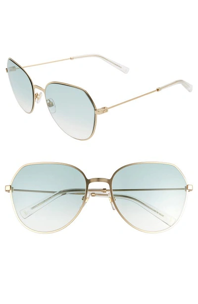 Givenchy 60mm Gradient Sunglasses In Gold/ Grey Green