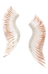 Mignonne Gavigan Madeline Fringe Earrings In Ivory Rose Gold