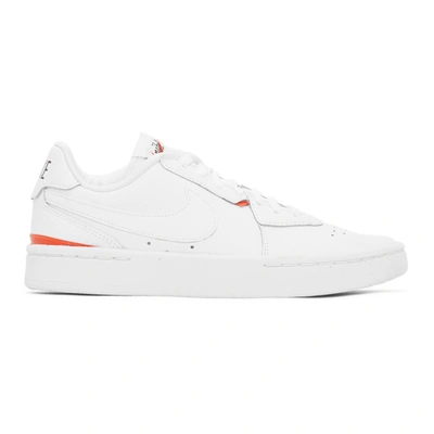 Nike Women's Court Low-top Sneakers In White/white/team Orange