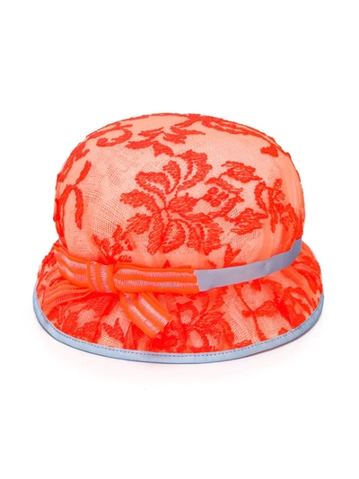 Mi Mi Sol Kids' Embroidered Sun Hat In Orange