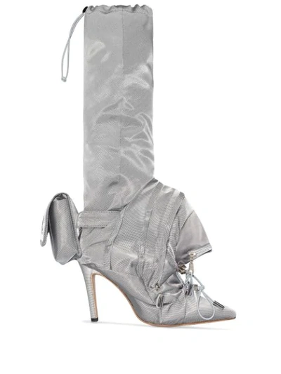 Christian Stone Silver Geisha Backpack 105 Knee-high Boots