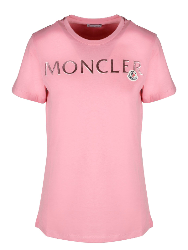 Moncler Pink Cotton Tshirt ModeSens