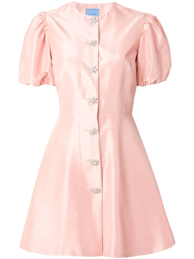 Macgraw Sorbet Embellished Button Dress In Pink