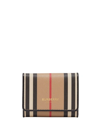 Burberry Icon Stripe Card Holder In Neutrals