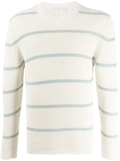 Etro Striped Crewneck Jumper In White