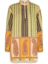 Etro Dress With Striped Pattern And Paisley Macro In Green