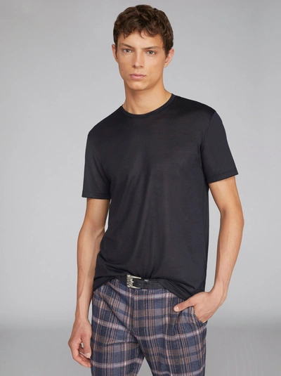 Etro Silk T-shirt In Black