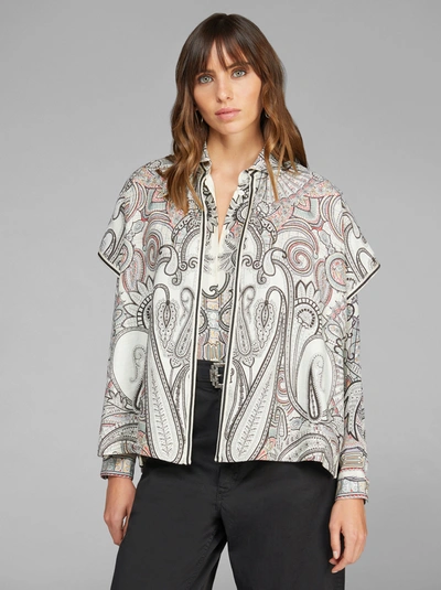 Etro Paisley Print Kimon Waistcoat In White